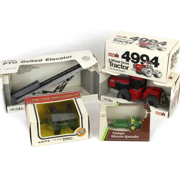 Manufacturer_ERTL Tractors<Lot of (2) Tractors and (3) Implements