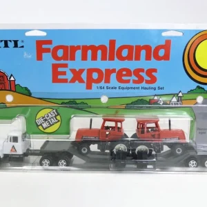 Manufacturer_ERTL Tractors | Lowboys & Flatbeds<1/64 Mack Semi with Lowboy Trailer & 2 Allis Chalmers 8070 Tractors