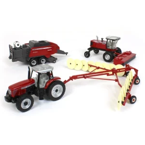 Manufacturer_ERTL Tractors | Implements<1/64 Massey Ferguson 4 Piece Haying Set