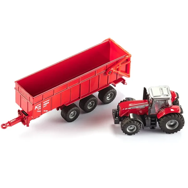 Manufacturer_SIKU Implements<1/87 Massey Ferguson 8480 Tractor with Krampe Dump Trailer
