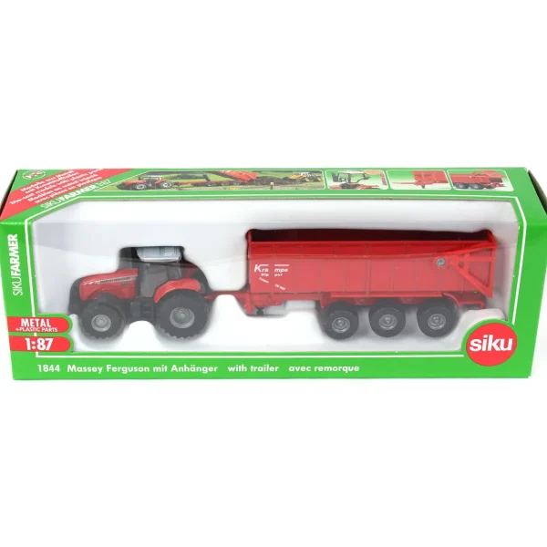 Manufacturer_SIKU Implements<1/87 Massey Ferguson 8480 Tractor with Krampe Dump Trailer