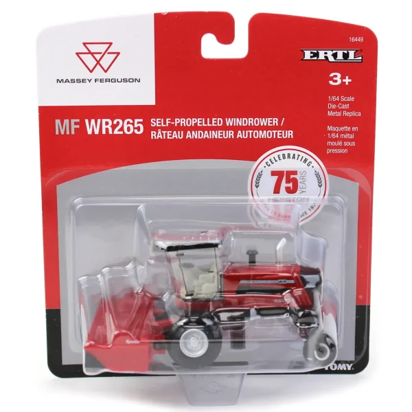 Manufacturer_ERTL Implements<1/64 Massey Ferguson WR265 Self-Propelled Windrower