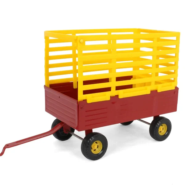 Manufacturer_ERTL Implements<1/16 New Holland Red & Yellow Bale Throw Wagon