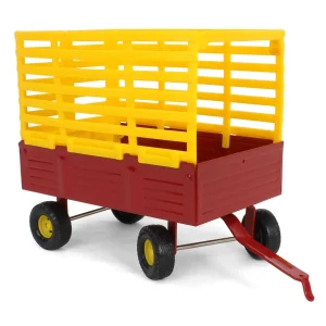 Manufacturer_ERTL Implements<1/16 New Holland Red & Yellow Bale Throw Wagon