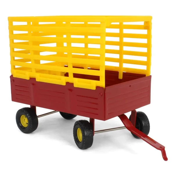 Manufacturer_ERTL Implements<1/16 New Holland Red & Yellow Bale Throw Wagon