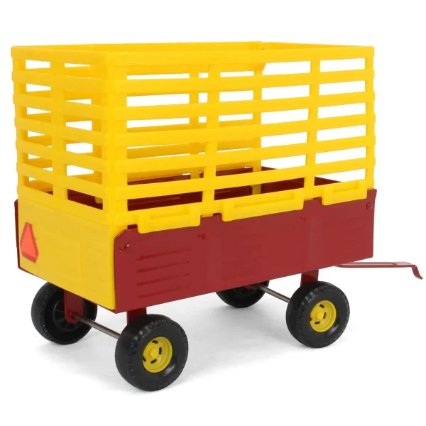 Manufacturer_ERTL Implements<1/16 New Holland Red & Yellow Bale Throw Wagon