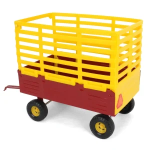 Manufacturer_ERTL Implements<1/16 New Holland Red & Yellow Bale Throw Wagon