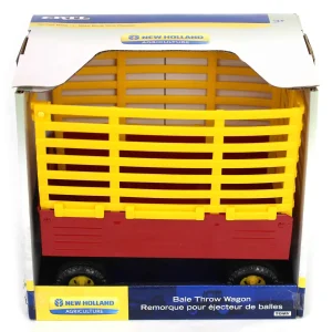 Manufacturer_ERTL Implements<1/16 New Holland Red & Yellow Bale Throw Wagon