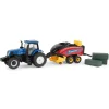 Manufacturer_ERTL Implements<1/64 New Holland T8.380 Tractor with 330 Big Square Baler with 3 Bales