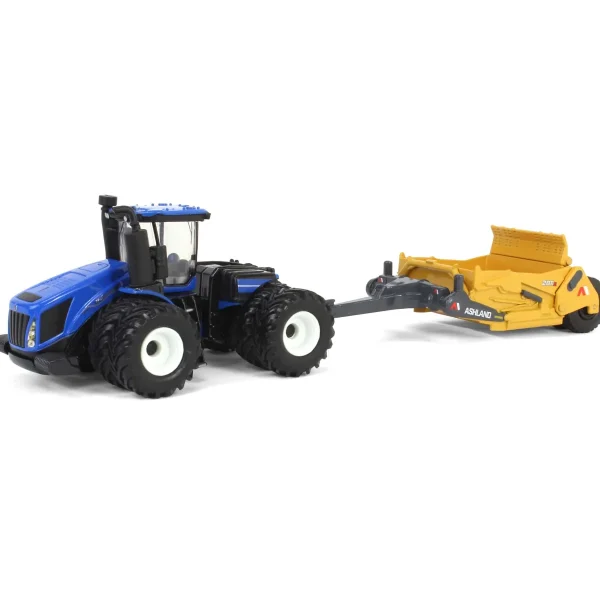 Manufacturer_ERTL Tractors | Implements<1/64 New Holland T9.700 Tractor with Ashland 2811E Scraper