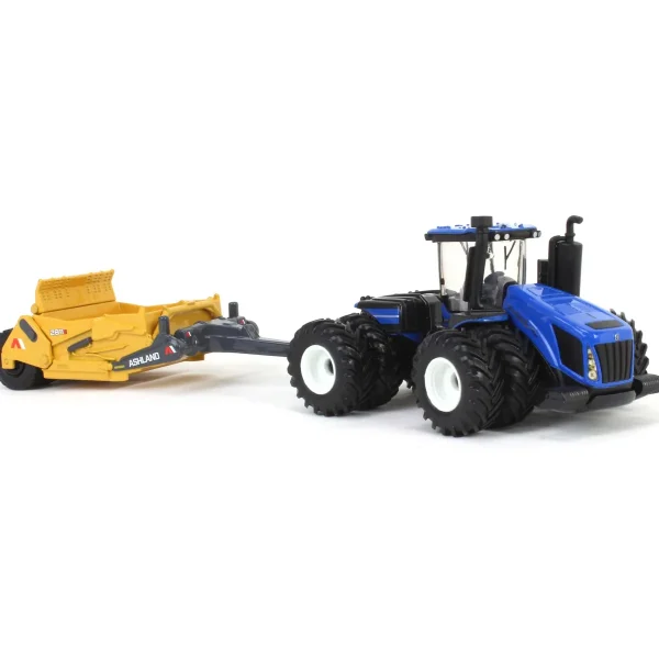 Manufacturer_ERTL Tractors | Implements<1/64 New Holland T9.700 Tractor with Ashland 2811E Scraper