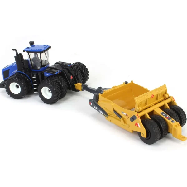 Manufacturer_ERTL Tractors | Implements<1/64 New Holland T9.700 Tractor with Ashland 2811E Scraper