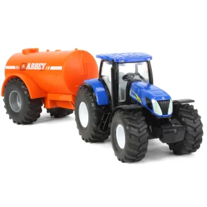 Manufacturer_SIKU Tractors | Implements<1/50 New Holland Tractor with Single-Axle Abbey Vacuum Tanker by SIKU