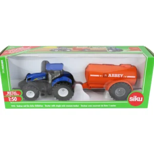 Manufacturer_SIKU Tractors | Implements<1/50 New Holland Tractor with Single-Axle Abbey Vacuum Tanker by SIKU