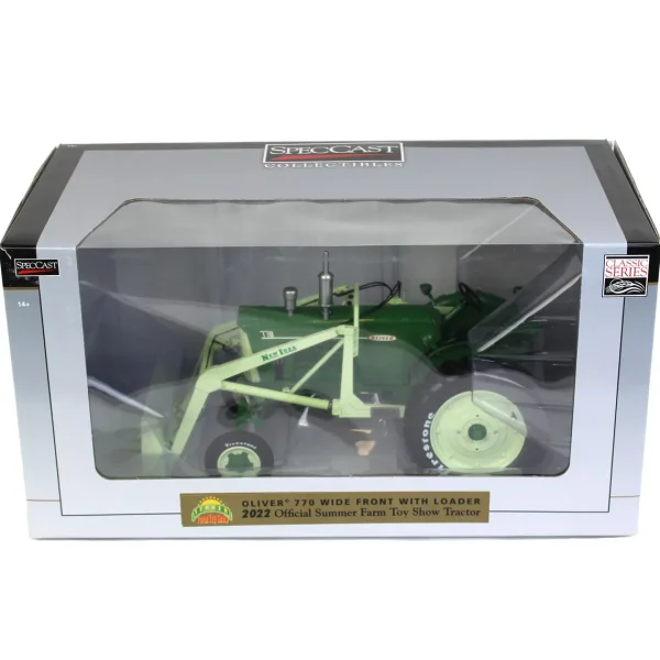 Manufacturer_SpecCast Tractors<1/16 Oliver 770 with New Idea Loader & Firestone Tires, 2022 Summer Farm Toy Show