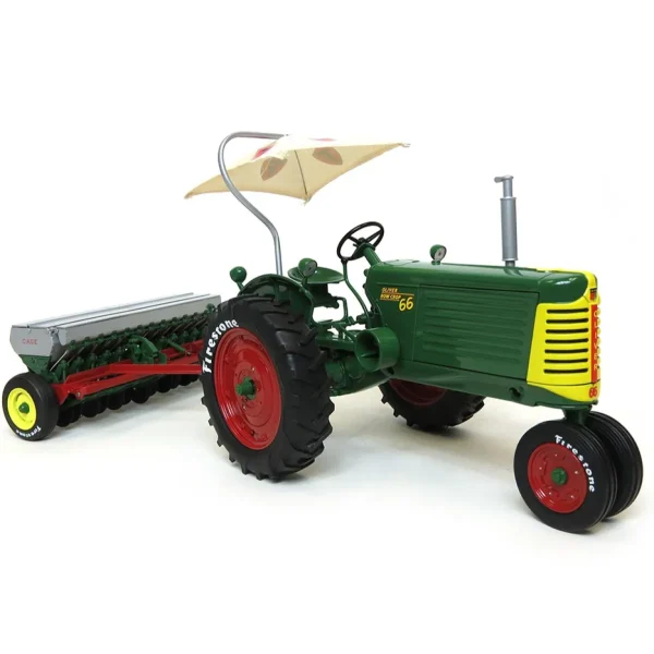 Manufacturer_SpecCast Tractors | Implements<1/16 Oliver Row Crop 66 with Case DF Grain Drill, Firestone Series