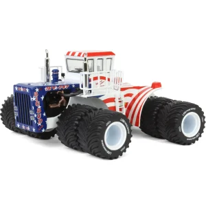 Manufacturer_First Gear, Inc. Tractors<Patriotic Version ~ 1/64 Big Bud 16V-747 Silver Series Detroit 1100 HP with Titan Goodyear LSW Tires