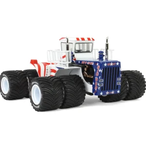 Manufacturer_First Gear, Inc. Tractors<Patriotic Version ~ 1/64 Big Bud 16V-747 Silver Series Detroit 1100 HP with Titan Goodyear LSW Tires