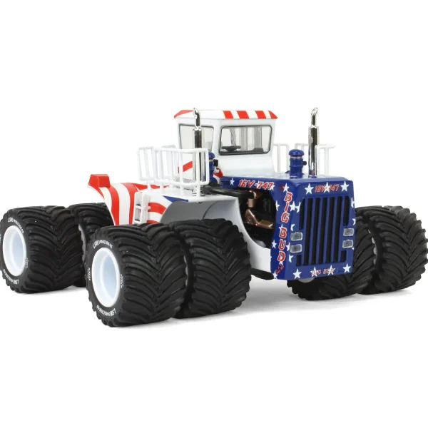 Manufacturer_First Gear, Inc. Tractors<Patriotic Version ~ 1/64 Big Bud 16V-747 Silver Series Detroit 1100 HP with Titan Goodyear LSW Tires