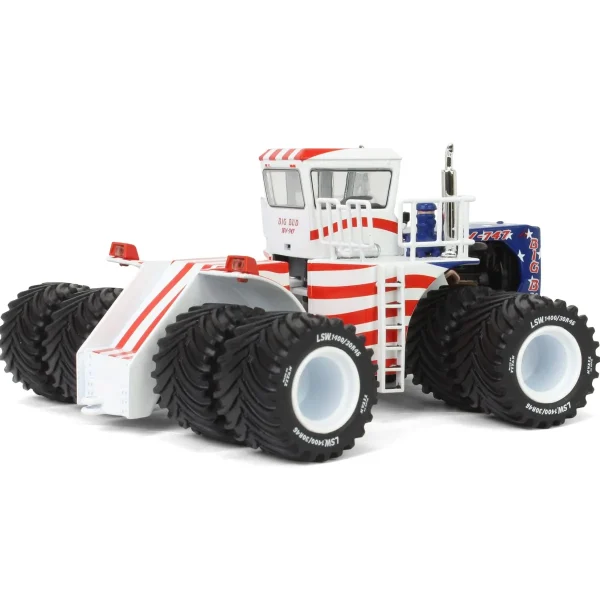 Manufacturer_First Gear, Inc. Tractors<Patriotic Version ~ 1/64 Big Bud 16V-747 Silver Series Detroit 1100 HP with Titan Goodyear LSW Tires