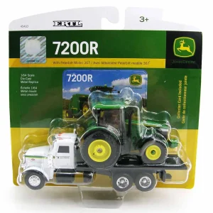 Manufacturer_ERTL Tractors<1/64 Peterbilt 367 Rollback with John Deere 7200R