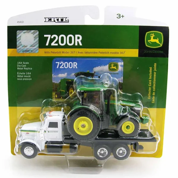Manufacturer_ERTL Tractors<1/64 Peterbilt 367 Rollback with John Deere 7200R