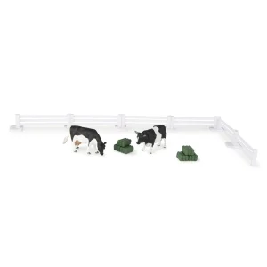 Manufacturer_ERTL Implements | Preschool Playroom<1/32 Peterbilt "Switch N Load" Semi w/ John Deere Tractor, Cow, Fence Pieces & Hay Bales