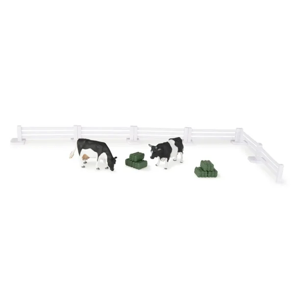 Manufacturer_ERTL Implements | Preschool Playroom<1/32 Peterbilt "Switch N Load" Semi w/ John Deere Tractor, Cow, Fence Pieces & Hay Bales