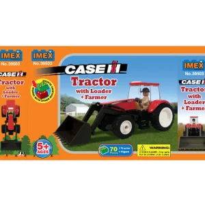 Outback Toys Tractors<70 Piece Block Set - Case IH Magnum Tractor with Farmer & Front Loader