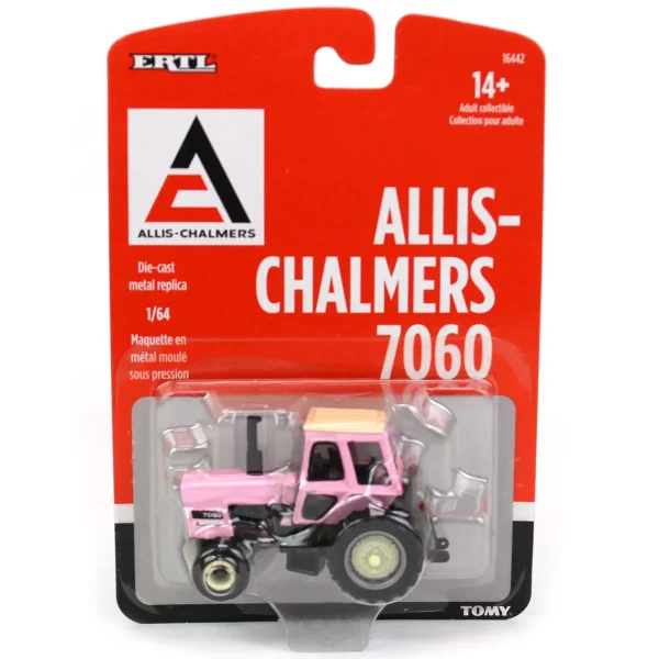 Manufacturer_ERTL Tractors<1/64 Pink Allis Chalmers 7060 with Diamond Tread Tires
