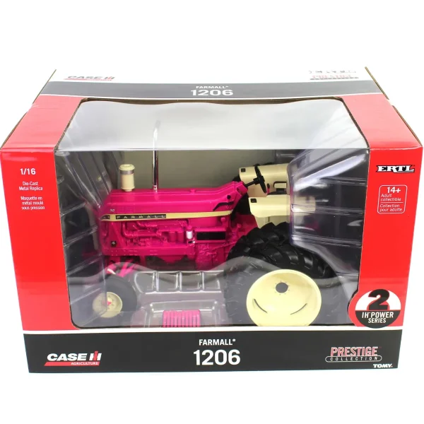Manufacturer_ERTL Tractors<Pink Limited Edition ~ 1/16 IH Farmall 1206 w/ Rear Duals, ERTL Prestige Collection, 2nd in OBT Exclusive Series