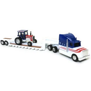 Manufacturer_ERTL Tractors | Lowboys & Flatbeds<1/64 "Spirit of 76" Edition Semi with Massey Ferguson 1155 Tractor