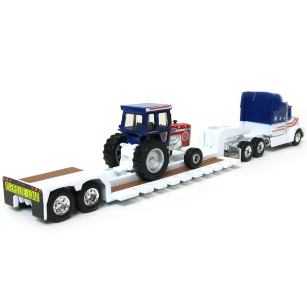 Manufacturer_ERTL Tractors | Lowboys & Flatbeds<1/64 "Spirit of 76" Edition Semi with Massey Ferguson 1155 Tractor