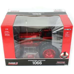 Manufacturer_ERTL Tractors<Red Chrome ~ 1/16 International Harvester 1066 Black Stripe with Rear Duals, ERTL Prestige Collection