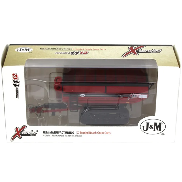 Manufacturer_SpecCast Implements<1/64 Red J&M 1112 X-Tended Reach Grain Cart with Tracks