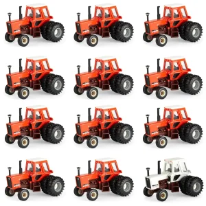 Manufacturer_ERTL Tractors<Sealed Case of 12 ~ 1/64 Allis Chalmers 7080 Maroon Belly Tractor with Rear Duals