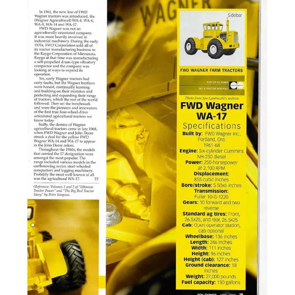 Manufacturer_ERTL Tractors<Sealed Case of 3 ~ 1/32 Wagner WA-17 Tractor, 2024 National Farm Toy Show
