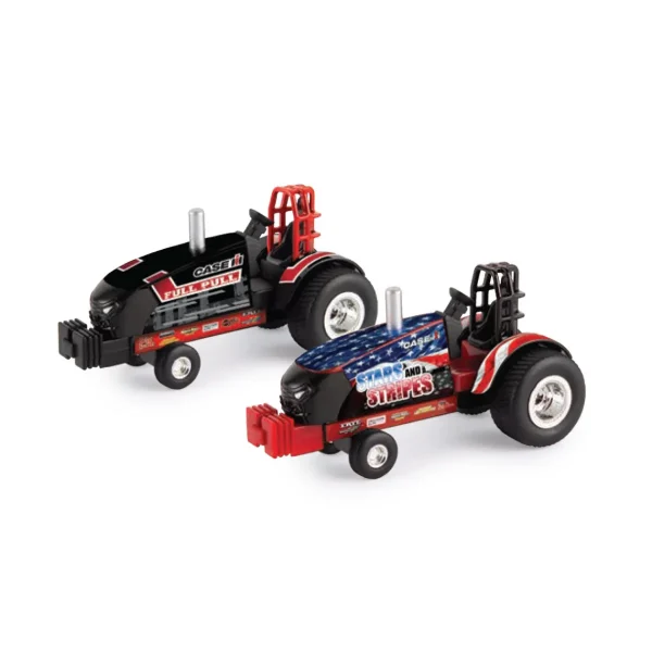 Manufacturer_ERTL Tractors | Pulling Tractors<Set of 2 ~ 1/64 Case IH "Stars & Stripes" & "Full Pull" Magnum Pulling Tractors