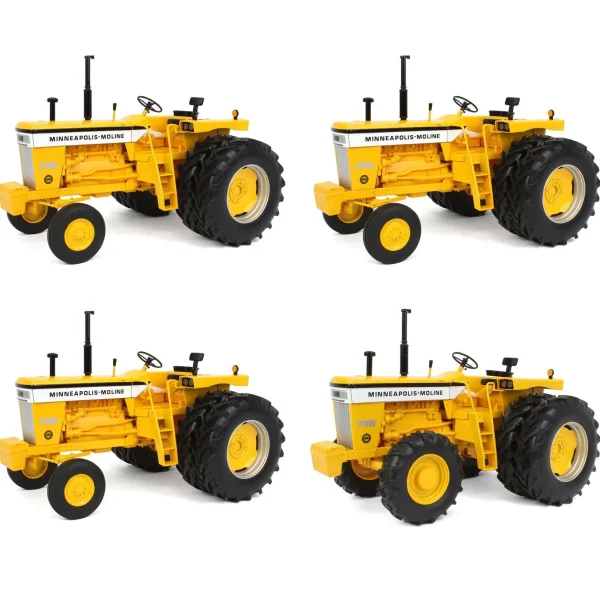 Manufacturer_SpecCast Tractors<Set of 4 ~ 1/16 High Detail Minneapolis Moline G-1000 Vista Wide Front with Rear Duals