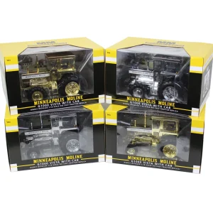 Manufacturer_SpecCast Tractors<Set of 4 Chrome Units ~ 1/16 High Detail Minneapolis Moline G1000 Vista with Cab