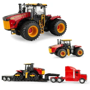 Manufacturer_ERTL Tractors<Set of 3 Versatile Replicas ~ 1/32 580, 1/64 620, & 1/64 580DT w/ Semi & Lowboy Trailer