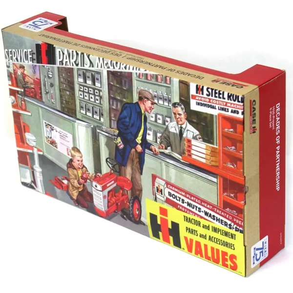 Manufacturer_ERTL Tractors<Silver Chase ~ 1/64 ERTL 75th Anniversary 9 Piece Case IH Tractor Set, One Time Production