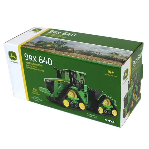 Manufacturer_ERTL Tractors<Silver Chase ~ 1/64 John Deere 9RX 640, 2022 Farm Show Edition, ERTL Prestige Collection