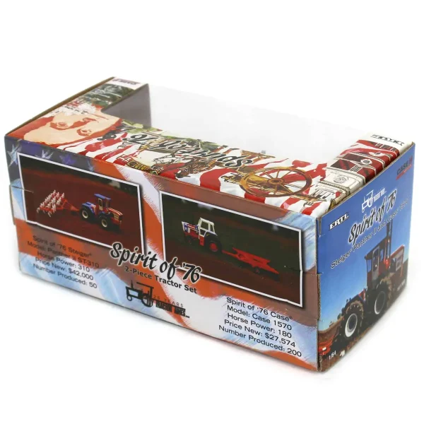 Manufacturer_ERTL Tractors<1/64 Spirit of '76 Set w/ Steiger Panther II & Case 1570, Toy Tractor Times