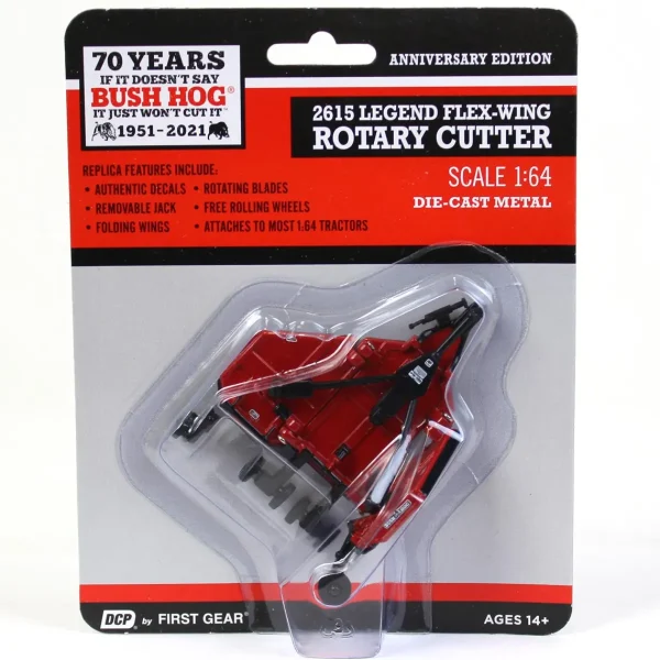 Manufacturer_First Gear, Inc. Implements<1/64 70th Anniversary Limited Edition Bush Hog 2615 Flex Wing Rotary Cutter