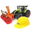 Outback Toys Tractors<1/16th Claas Axion 950 Tractor w/ Snow Blower & Tire Chains & Hard Hat by Bruder