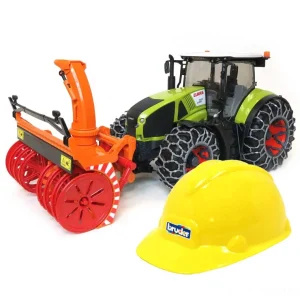 Outback Toys Tractors<1/16th Claas Axion 950 Tractor w/ Snow Blower & Tire Chains & Hard Hat by Bruder