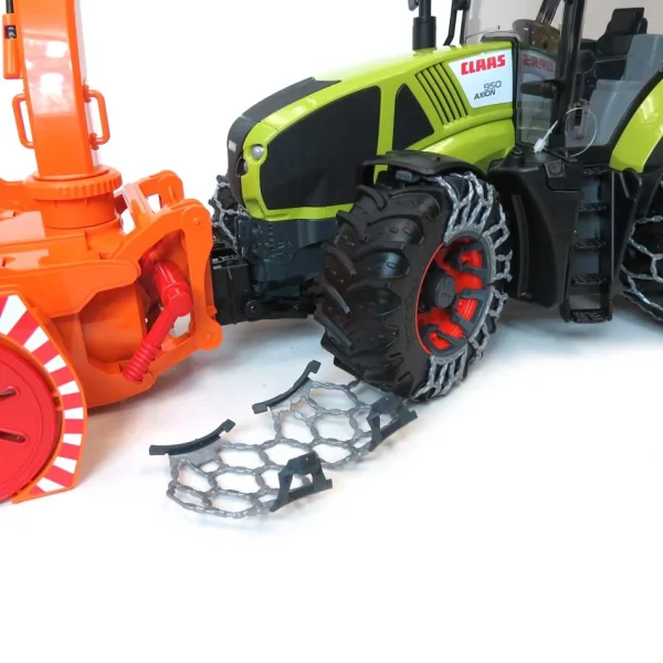 Outback Toys Tractors<1/16th Claas Axion 950 Tractor w/ Snow Blower, Tire Chains & Snow Plow