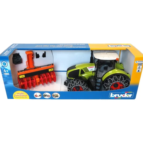 Outback Toys Tractors<1/16th Claas Axion 950 Tractor w/ Snow Blower, Tire Chains & Snow Plow