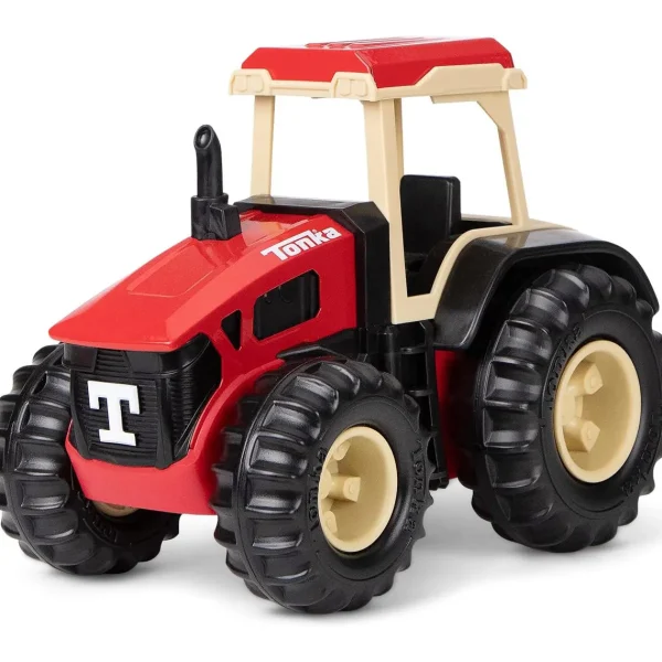 Manufacturer_Tonka Implements<Tonka Steel Classics Retro Cab Tractor with Red Plow